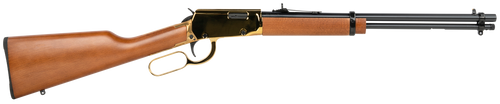 Rossi RL22181WD-GLD1 Rio Bravo  22 LR 15+1 18" Polished Black Barrel, Gold Metal Rec, Hardwood Furniture Rossi RL22181WD-GLD1 Rio Bravo  22 LR 15+1 18" Polished Black Barrel, Gold Metal Rec, Hardwood Furniture