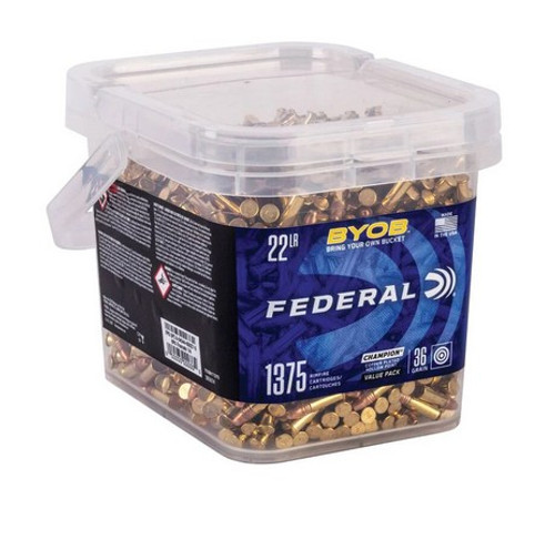 FEDERAL BYOB 22LR 36GR CPHP 1375 ROUND BUCKET FEDERAL BYOB 22LR 36GR CPHP 1375 ROUND BUCKET