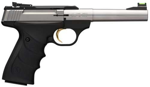 Browning 051442490 Buck Mark Camper *CA Compliant 22 LR 10+1 5.50" Taper Bull Barrel, Matte Stainless Serrated SS Slide & Aluminum Frame, Black Ultragrip RX Grips Browning 051442490 Buck Mark Camper *CA Compliant 22 LR 10+1 5.50" Taper Bull Barrel, Matte Stainless Serrated SS Slide & Aluminum Frame, Black Ultragrip RX Grips