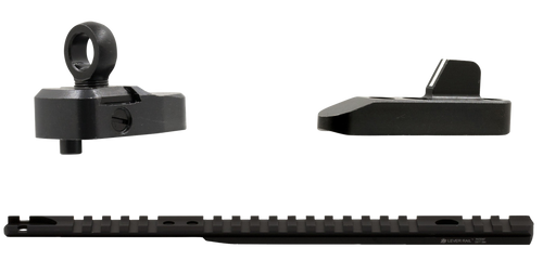 XS Sights ML10015 Marlin Optic Mounts & Ghost Ring WS Sight Sets  Black White Stripe Front, Ghost Rear for Marlin 1895