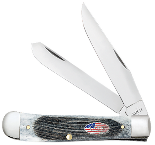 Case 53064 Texas Toothpick Stars & Stripes Small 2.25" Folding Clip Point Plain Mirror Polished Tru-Sharp SS Blade, Jigged Gray Bone Handle, American Flag Shield Case 53064 Texas Toothpick Stars & Stripes Small 2.25" Folding Clip Point Plain Mirror Polished Tru-Sharp SS Blade, Jigged Gray Bone Handle, American Flag Shield