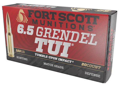 Fort Scott Munitions 65GR123SCV2 Tumble Upon Impact (TUI) Rifle 6.5Grendel 123gr Solid Copper Spun 20 Per Box/10 Case Fort Scott Munitions 65GR123SCV2 Tumble Upon Impact (TUI) Rifle 6.5Grendel 123gr Solid Copper Spun 20 Per Box/10 Case