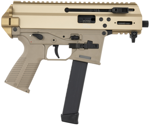 B&T Firearms 36176502GCT APC9K  9mm Luger 33+1 4.30" Black Steel Barrel, Coyote Tan Picatinny Rail Receiver, Brace Adapter, Coyote Polymer Grips, Ambidextrous B&T Firearms 36176502GCT APC9K  9mm Luger 33+1 4.30" Black Steel Barrel, Coyote Tan Picatinny Rail Receiver, Brace Adapter, Coyote Polymer Grips, Ambidextrous