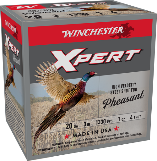 Winchester Xpert Pheasant 20 Gauge 3" Steel 4 Shot 25 Round Box Winchester Xpert Pheasant 20 Gauge 3" Steel 4 Shot 25 Round Box