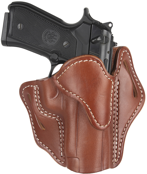 1791 Gunleather ORBH23CBRR BH2.3 Optic Ready OWB Size 2.3 Classic Brown Leather Belt Slide Compatible w/Glock 17/20/21/22/31/34/35/40/41/Sig Sauer P220/P226  Right Hand