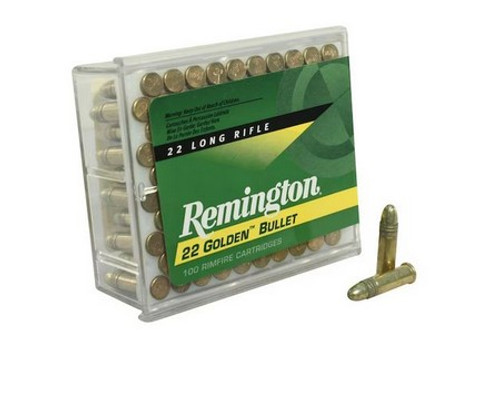 REMINGTON GOLDEN BULLET 22LR 40GR GOLD PLRN 100 ROUND BOX REMINGTON GOLDEN BULLET 22LR 40GR GOLD PLRN 100 ROUND BOX