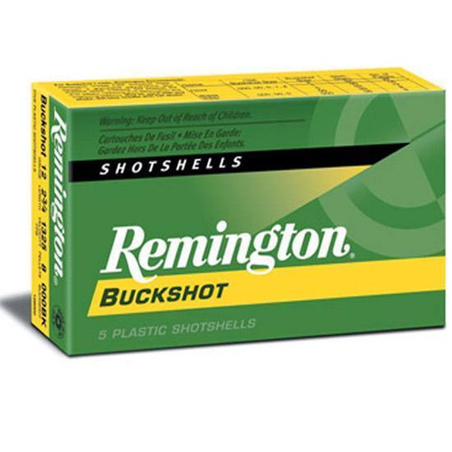 REMINGTON BUCKSHOT 12GA 2 3/4" 00 BUCK 5 ROUND BOX REMINGTON BUCKSHOT 12GA 2 3/4" 00 BUCK 5 ROUND BOX