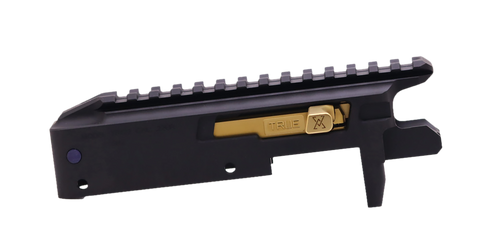 True Precision Inc TP1022CMPRCBLG TP/22 Receiver Set Aluminum Black Anodized Receiver/ Gold Bolt