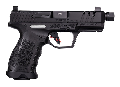 SAR USA SAR9CSOCOMBL SAR9 C  Compact Frame 9mm Luger 21+1 4" Black Steel Barrel, Black Steel Optic Ready/Ported/Serrated Slide, Black Polymer Frame w/Picatinny Rail, Interchangeable Backstrap Grip SAR USA SAR9CSOCOMBL SAR9 C  Compact Frame 9mm Luger 21+1 4" Black Steel Barrel, Black Steel Optic Ready/Ported/Serrated Slide, Black Polymer Frame w/Picatinny Rail, Interchangeable Backstrap Grip