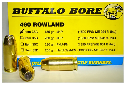 Buffalo Bore Ammunition 35A20 Personal Defense Strictly Business 460Rowland 185gr Jacket Hollow Point 20 Per Box/12 Case Buffalo Bore Ammunition 35A20 Personal Defense Strictly Business 460Rowland 185gr Jacket Hollow Point 20 Per Box/12 Case