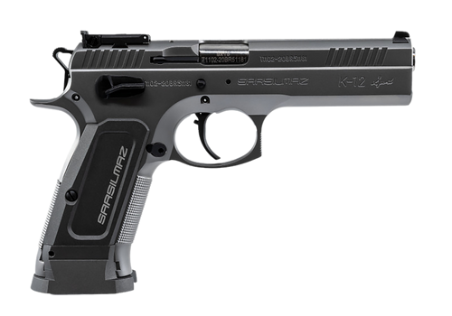 SAR USA K12STSP K12 Sport 9mm Luger 17+1 4.70" Stainless Target Crown Barrel, Stainless Steel Serrated Slide, Stainless Steel Frame w/Beavertail, Gray Polymer Grip, Right Hand SAR USA K12STSP K12 Sport 9mm Luger 17+1 4.70" Stainless Target Crown Barrel, Stainless Steel Serrated Slide, Stainless Steel Frame w/Beavertail, Gray Polymer Grip, Right Hand