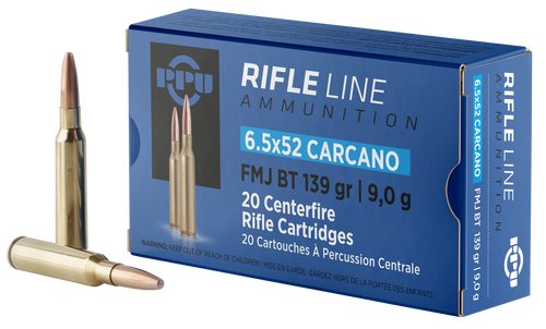 PPU PP6CF Metric Rifle  6.5x52mmCarcano 139gr Full Metal Jacket Boat Tail 20 Per Box/10 Case PPU PP6CF Metric Rifle  6.5x52mmCarcano 139gr Full Metal Jacket Boat Tail 20 Per Box/10 Case