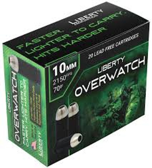 LIBERTY AMMUNITION OVERWATCH10MM 70GR HP LEAD FREE 20 ROUND BOX