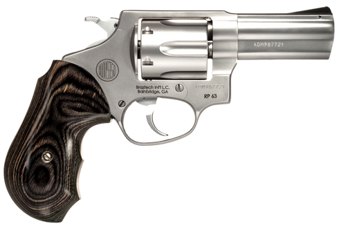 Rossi 2-RP639WD1 RP63  Small Frame 357 Mag 6rd 3" Stainless Steel Barrel, Cylinder & Frame Black/Gray Laminate Grip, Hammer Block Safety, Exposed Hammer