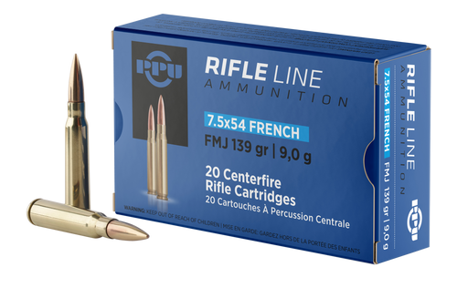 PPU PP7F Metric Rifle  7.5x54French 139gr Full Metal Jacket 20 Per Box/10 Case PPU PP7F Metric Rifle  7.5x54French 139gr Full Metal Jacket 20 Per Box/10 Case