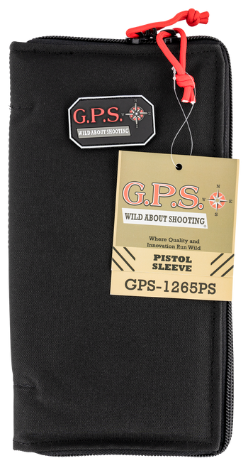 GPS Bags 1265PS Pistol Sleeve  Large Black Nylon with Locking Zippers & Thin Design Holds 1 Handgun GPS Bags 1265PS Pistol Sleeve  Large Black Nylon with Locking Zippers & Thin Design Holds 1 Handgun