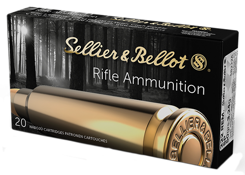 Sellier & Bellot SB222A Rifle  222Rem 50gr Soft Point 20 Per Box/60 Case Sellier & Bellot SB222A Rifle  222Rem 50gr Soft Point 20 Per Box/60 Case