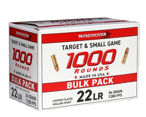 WINCHESTER TARGET & SMALL GAME  22LR 36GR CPHP 1000 ROUND BOX WINCHESTER TARGET & SMALL GAME  22LR 36GR CPHP 1000 ROUND BOX