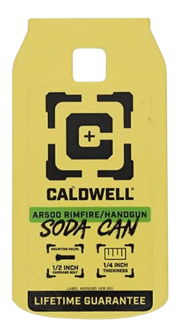 Caldwell 4002314   Rimfire/Handgun Yellow AR500 Steel Soda Can 1/4" Thick