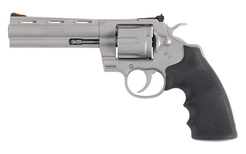 Colt Python .357 Magnum Revolver with 6-Inch Bead-Blasted Stainless Steel Finish and Black Hogue Grips