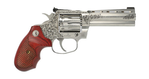 Colt King Cobra .22 LR Stainless Steel Revolver with Snake Scale Walnut Grips