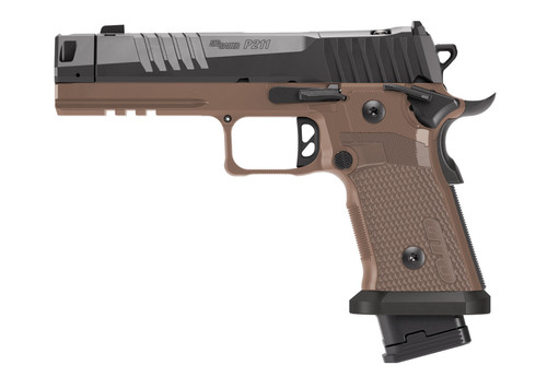 SIG SAUER P211 GTO Combat 9mm Semi-Auto Pistol with Steel Frame and 21+1 Capacity