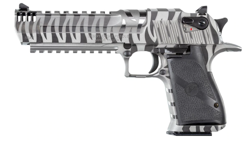 Magnum Research Desert Eagle 50 AE Stainless with White Tiger Stripe - Semi-Auto Pistol