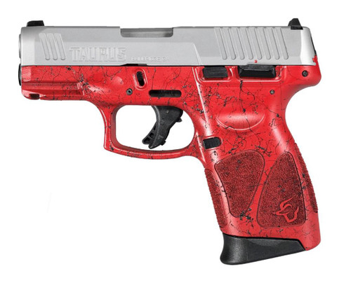 Taurus G3C 9mm Semi-Auto Pistol with Red Polymer Frame and Stainless Steel Finish