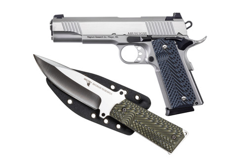 Magnum Research Desert Eagle 1911 45 ACP Semi-Auto Pistol with G10 Grips and Knife - Model DE1911GSS-K