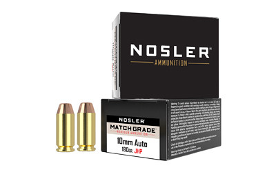 Nosler Assured Stopping Power 10mm 180-Grain Hollow Point Ammunition (20 Rounds per Box)