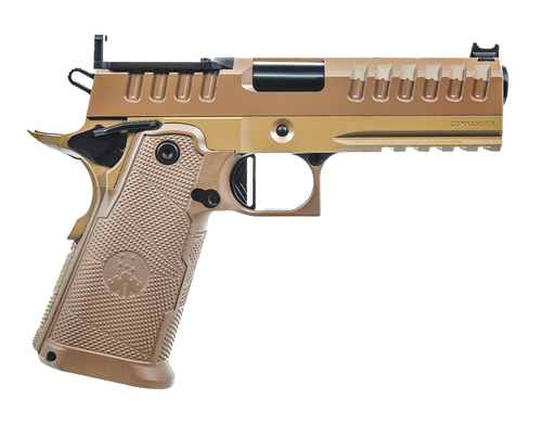 Watchtower Firearms APACHE9MMCMNDRFDE Apache  Commander Frame 9mm Luger 15+1 4.25" Threaded Barrel Steel Slide Flat Dark Earth PVD Watchtower Firearms APACHE9MMCMNDRFDE Apache  Commander Frame 9mm Luger 15+1 4.25" Threaded Barrel Steel Slide Flat Dark Earth PVD