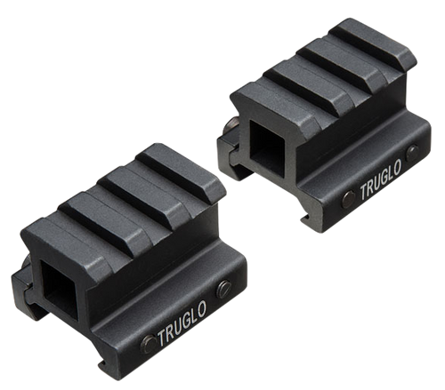 TruGlo TG8982B Picatinny Riser Mount  Matte Black Anodized
