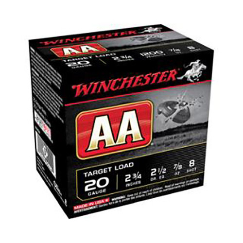 WINCHESTER AA TARGET LOAD 20 GAUGE 2 3/4"  9 SHOT 25 ROUND BOX WINCHESTER AA TARGET LOAD 20 GAUGE 2 3/4"  9 SHOT 25 ROUND BOX