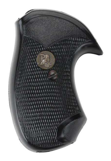 Pachmayr 03147 Compact Grip Checkered Black Rubber with Finger Grooves for Small Rossi Revolvers Pachmayr 03147 Compact Grip Checkered Black Rubber with Finger Grooves for Small Rossi Revolvers