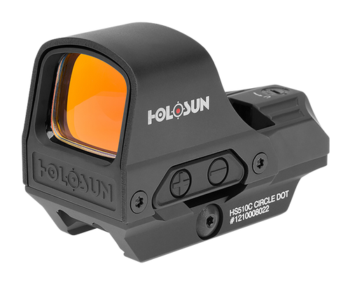 Holosun HS510C 510  Black 1x, 2 MOA Red Dot/65 MOA Circle Reticle Holosun HS510C 510  Black 1x, 2 MOA Red Dot/65 MOA Circle Reticle