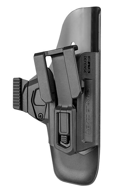FAB Defense SCCG9B Scorpus Covert  IWB Black Polymer Belt Clip Compatible w/Glock 17/19/23/32 Belt 1.50-1.75" Wide Right Hand