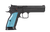 CZ-USA 91220 TS 2  9mm Luger 20+1 5.28" Blued Steel Barrel, Black Serrated Steel Slide, Black Polycoat Steel Frame w/Beavertail, Blue Checkered Aluminum Grip, Ambidextrous CZ-USA 91220 TS 2  9mm Luger 20+1 5.28" Blued Steel Barrel, Black Serrated Steel Slide, Black Polycoat Steel Frame w/Beavertail, Blue Checkered Aluminum Grip, Ambidextrous