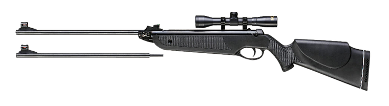 Beeman 1022 Black Club Combo Spring Piston 22 1rd Shot Black Black Receiver Black Scope 4x32mm