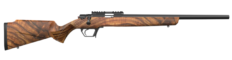 Retay USA ASD22-SWAL-16 Asend Hunter 22 LR 10+1 16" Black Heavy Barrel, Black Chrome Receiver w/Picatinny Rail, Turkish Walnut Fixed Stock