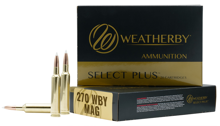 Weatherby B270130TTSX Select Plus  270WthbyMag 130gr Barnes Tipped TSX Lead Free 20 Per Box/10 Case