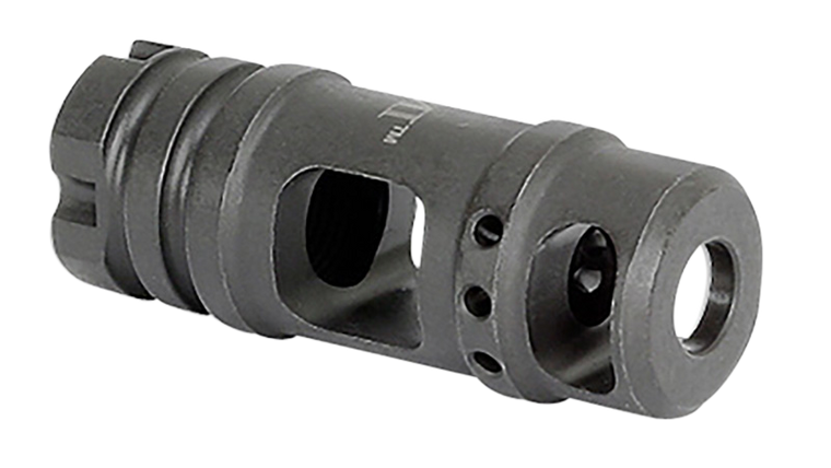 Midwest Industries MIMB6 Muzzle Brake  Black Phosphate Steel with M14x1 LH Threads for 30 Cal AK-Platform