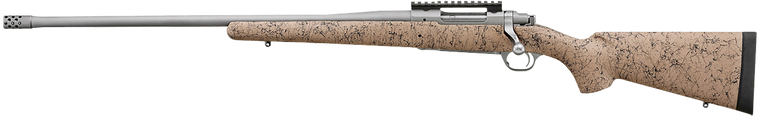 Ruger 57163 Hawkeye FTW Hunter Full Size 6.5 PRC 4+1 24" Matte Stainless Threaded Barrel, Picatinny Rail Stainless Steel Receiver, Speckled Tan/Black HS Precision Synthetic Stock, Left Hand