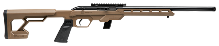 Savage Arms 45124 64 Precision 22 LR Caliber with 10+1 Capacity, 16.50" Threaded Barrel, Matte Black Metal Finish & Chassis Flat Dark Earth Synthetic Stock Right Hand (Full Size)