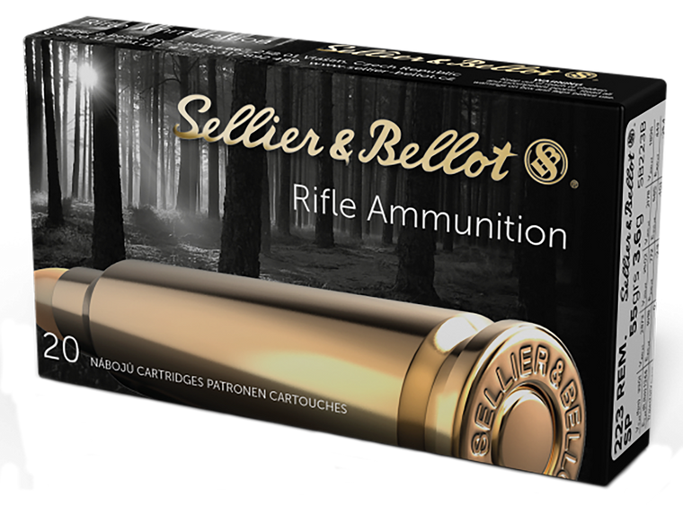 Sellier & Bellot SB223B Rifle  223Rem 55gr Soft Point 20 Per Box/50 Case