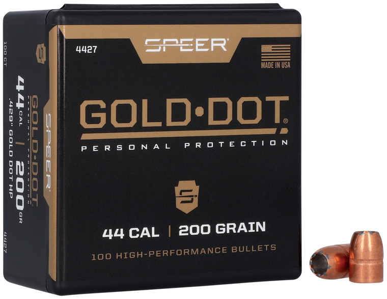 Speer Ammo Gold Dot, Speer 4427      Bull .429 200 Gdhp(spl)       50/5