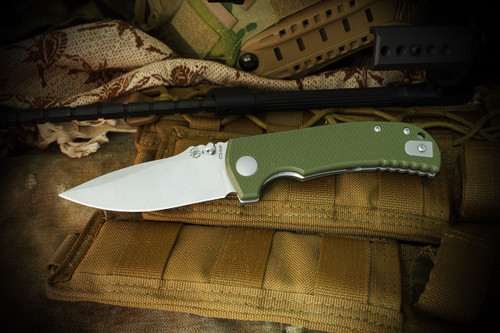 ASTOR Liner Lock Knife with Green G-10 scales