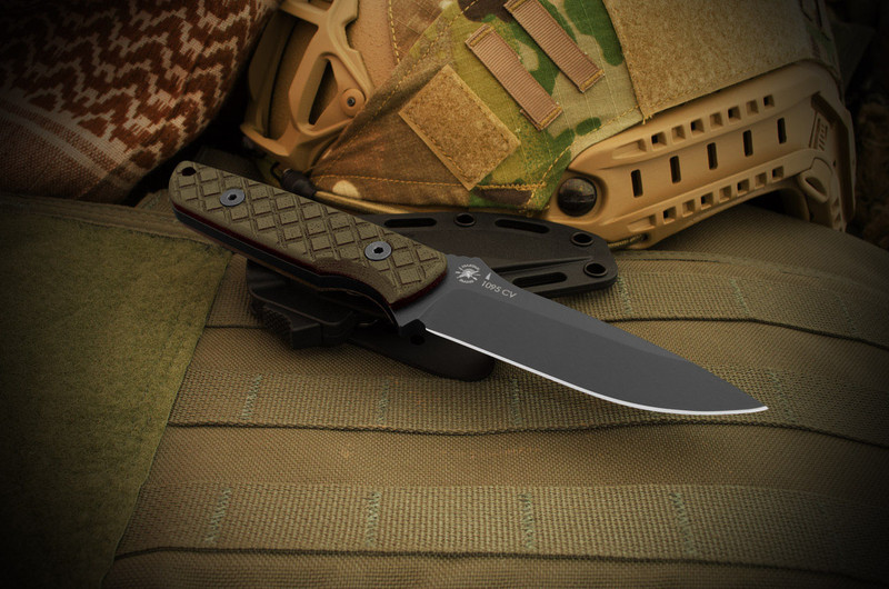 Spartan Blades Alala fixed blade knife, 1095 CRO-VAN steel with green handle