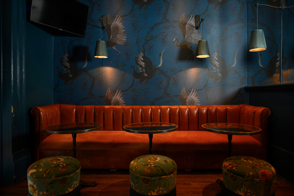 Mont Blanc Crimson featured on a banquette at the Chloe Hotel