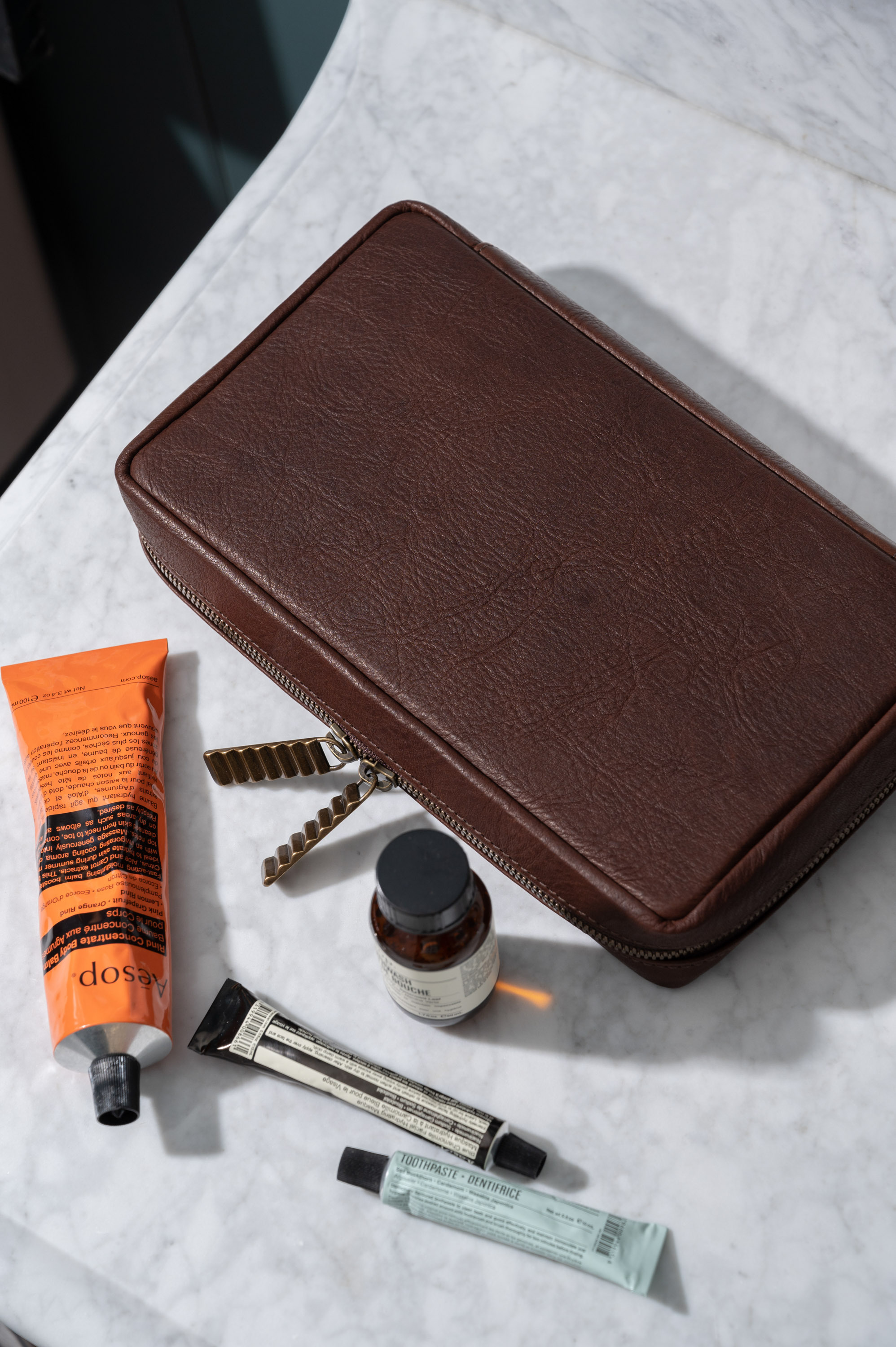 Kent Travel Kit in Seven Hills Chocolate