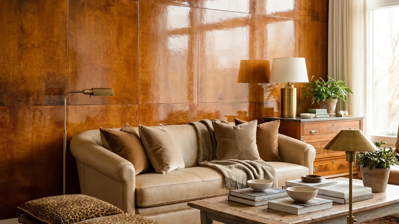 Custom Parchment Wall Panel — AI Rendering